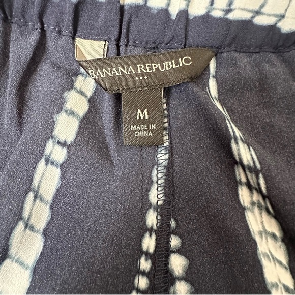 Banana Republic Factory Blue and White Tie Dye Spaghetti Strap Maxi Dress Size M - Picture 7 of 8